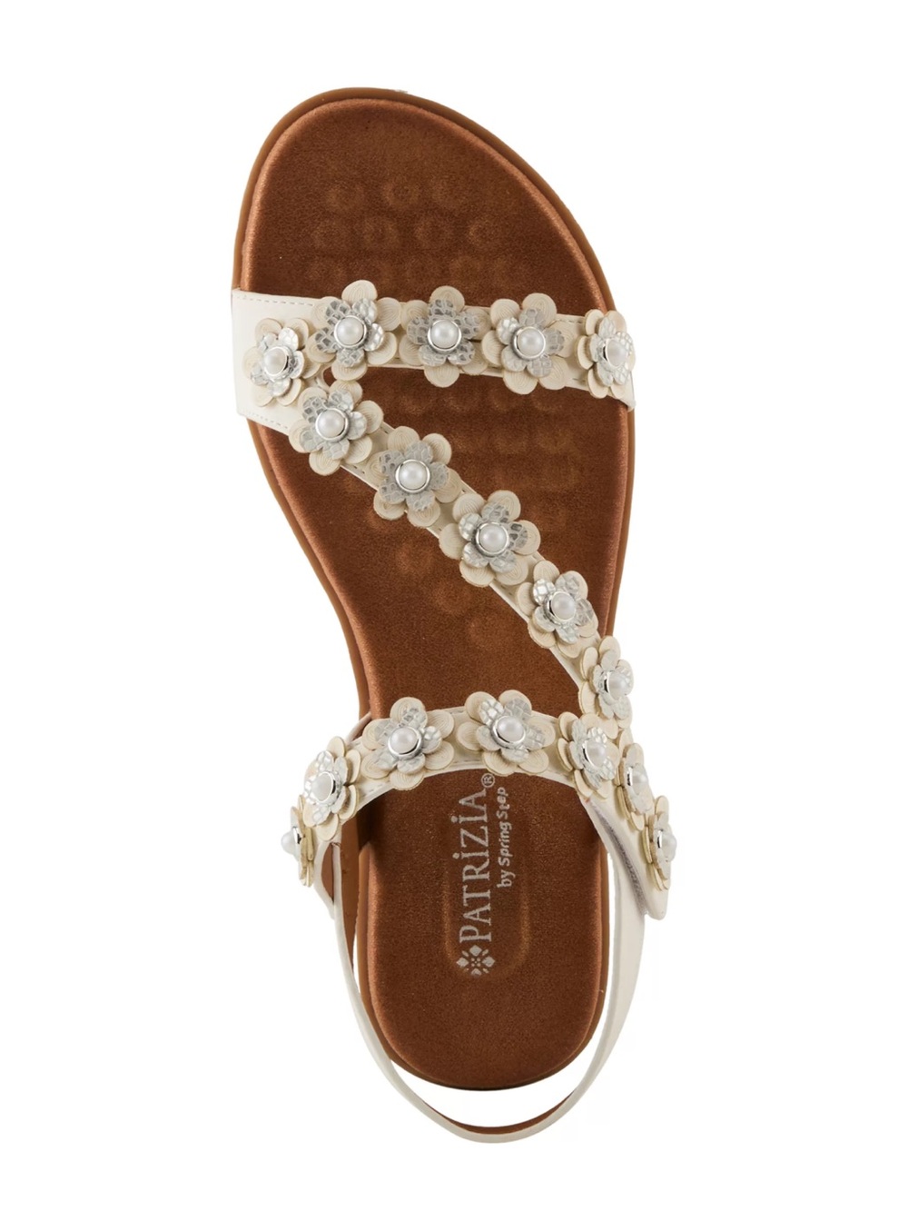 Patrizia Cream Floral-Embellished Women's Sandal